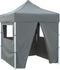 vidaXL - Partytent - met - 4 - zijwanden - inklapbaar - 2x2 - m - staal - antraciet