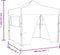 vidaXL - Partytent - met - 4 - zijwanden - inklapbaar - 2x2 - m - staal - blauw