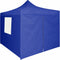 vidaXL - Partytent - met - 4 - zijwanden - inklapbaar - 2x2 - m - staal - blauw