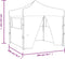 vidaXL - Partytent - met - 4 - zijwanden - inklapbaar - 2x2 - m - staal - crème