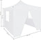 vidaXL - Partytent - met - 4 - zijwanden - inklapbaar - 3x3 - m - staal - wit