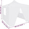 vidaXL - Partytent - met - 4 - zijwanden - inklapbaar - 3x3 - m - staal - wit