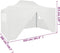 vidaXL - Partytent - met - 4 - zijwanden - inklapbaar - 3x4 - m - staal - wit