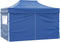 vidaXL - Partytent - met - 4 - zijwanden - inklapbaar - 3x4 - m - staal - blauw