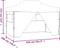 vidaXL - Partytent - met - 4 - zijwanden - inklapbaar - 3x4 - m - staal - antraciet