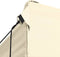 vidaXL - Partytent - met - 4 - zijwanden - inklapbaar - 3x4 - m - staal - crème