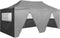 vidaXL - Partytent - met - 4 - zijwanden - inklapbaar - 3x6 - m - staal - antraciet