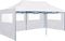 vidaXL - Partytent - met - 4 - zijwanden - inklapbaar - 3x6 - m - staal - wit