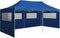 vidaXL - Partytent - met - 4 - zijwanden - inklapbaar - 3x6 - m - staal - blauw