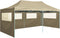 vidaXL - Partytent - met - 4 - zijwanden - inklapbaar - 3x6 - m - staal - crème