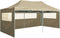 vidaXL - Partytent - met - 4 - zijwanden - inklapbaar - 3x6 - m - staal - crème