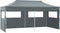 vidaXL - Partytent - met - 4 - zijwanden - inklapbaar - 3x6 - m - staal - antraciet