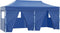 vidaXL - Partytent - met - 4 - zijwanden - inklapbaar - 3x6 - m - staal - blauw