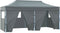 vidaXL - Partytent - met - 4 - zijwanden - inklapbaar - 3x6 - m - staal - antraciet