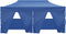 vidaXL - Partytent - met - 4 - zijwanden - inklapbaar - 3x6 - m - staal - blauw