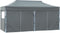 vidaXL - Partytent - met - 4 - zijwanden - inklapbaar - 3x6 - m - staal - antraciet