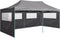 vidaXL - Partytent - met - 4 - zijwanden - inklapbaar - 3x6 - m - staal - antraciet