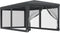 vidaXL - Partytent - met - 6 - mesh - zijwanden - 3x6 - m - HDPE - antracietkleurig