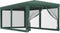 vidaXL - Partytent - met - 6 - mesh - zijwanden - 3x6 - m - HDPE - groen