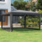 vidaXL - Partytent - met - 6 - mesh - zijwanden - 3x6 - m - HDPE - antracietkleurig