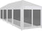 vidaXL - Partytent - met - 6 - mesh - zijwanden - 3x6 - m - HDPE - blauw