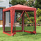 vidaXL - Partytent - met - 6 - mesh - zijwanden - 3x6 - m - HDPE - groen