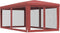 vidaXL - Partytent - met - 6 - mesh - zijwanden - 3x6 - m - HDPE - rood