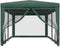 vidaXL - Partytent - met - 6 - mesh - zijwanden - 3x6 - m - HDPE - groen