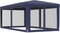 vidaXL - Partytent - met - 6 - mesh - zijwanden - 3x6 - m - HDPE - blauw