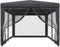 vidaXL - Partytent - met - 6 - mesh - zijwanden - 3x6 - m - HDPE - antracietkleurig