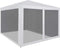 vidaXL - Partytent - met - 6 - mesh - zijwanden - 3x6 - m - HDPE - groen