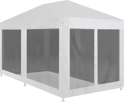 vidaXL - Partytent - met - 6 - mesh - zijwanden - 6x3 - m