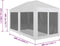 vidaXL - Partytent - met - 6 - mesh - zijwanden - 6x3 - m