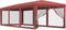 vidaXL - Partytent - met - 8 - mesh - zijwanden - 3x9 - m - HDPE - rood