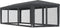 vidaXL - Partytent - met - 8 - mesh - zijwanden - 3x9 - m - HDPE - antracietkleurig