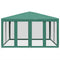 vidaXL - Partytent - met - 8 - mesh - zijwanden - 4x4 - m - HDPE - groen