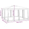 vidaXL - Partytent - met - 8 - mesh - zijwanden - 4x4 - m - HDPE - blauw