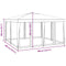 vidaXL - Partytent - met - 8 - mesh - zijwanden - 4x4 - m - HDPE - groen