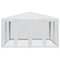 vidaXL - Partytent - met - 8 - mesh - zijwanden - 4x4 - m - HDPE - wit