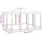 vidaXL - Partytent - met - 8 - mesh - zijwanden - 4x4 - m - HDPE - wit