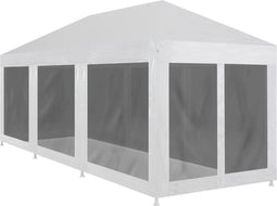 vidaXL - Partytent - met - 8 - mesh - zijwanden - 9x3 - m