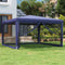 vidaXL - Partytent - met - 8 - mesh - zijwanden - 9x3 - m