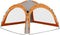 vidaXL - Partytent - met - LED - en - 4 - zijwanden - 3,6x3,6x2,3 - m - grijs - en - oranje