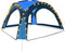 vidaXL - Partytent - met - LED - en - 4 - zijwanden - 3,6x3,6x2,3 - m - grijs - en - oranje