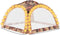 vidaXL - Partytent - met - LED - en - 4 - zijwanden - 3,6x3,6x2,3 - m - camouflage