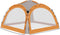 vidaXL - Partytent - met - LED - en - 4 - zijwanden - 3,6x3,6x2,3 - m - grijs - en - oranje