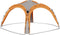 vidaXL - Partytent - met - LED - en - 4 - zijwanden - 3,6x3,6x2,3 - m - grijs - en - oranje