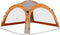 vidaXL - Partytent - met - LED - en - 4 - zijwanden - 3,6x3,6x2,3 - m - grijs - en - oranje