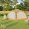 vidaXL - Partytent - met - LED - en - 4 - zijwanden - 3,6x3,6x2,3 - m - grijs - en - oranje