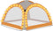 vidaXL - Partytent - met - LED - en - 4 - zijwanden - 3,6x3,6x2,3 - m - grijs - en - oranje